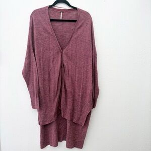 Free People TGIF High Low Snap Button Front Cardigan Women's Size S